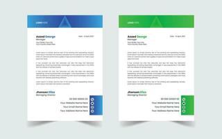 Corporate Modern And Professional Business Letterhead Design Template vector