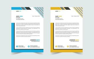 Corporate Modern And Professional Business Letterhead Design Template vector