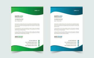 Corporate Modern And Professional Business Letterhead Design Template vector