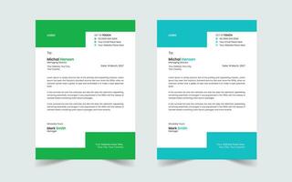 Corporate Modern And Professional Business Letterhead Design Template vector