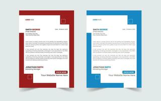 Corporate Modern And Professional Business Letterhead Design Template vector