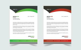 Corporate Modern And Professional Business Letterhead Design Template vector