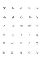 Arrow icon set. Icon vector collection. Black icon arrow