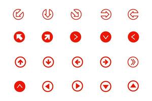 Circle arrow icon vector collection. arrow icon set