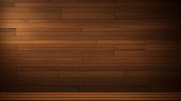 Wood background banner panorama Brown acoustic panels, wooden boards panel pattern texture. photo
