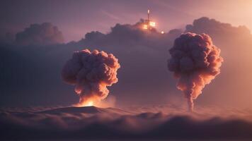 pink dust smoke abstract particles. photo