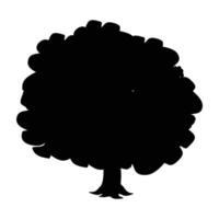 árbol planta silueta estilo icono en blanco antecedentes. vector ilustración diseño, diseñado para web y aplicación planta diseño elementos para varios propósitos