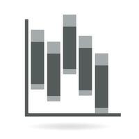 Financial chart icons. Set of Histogram graph. Growth, Trade and Investment chart. Stock exchange, Candlestick and financial diagram graph. vector