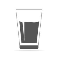 agua vaso icono en de moda plano estilo diseño. vector gráfico ilustración. bebida símbolo para sitio web diseño, logo, aplicación, plantilla, y ui eps 10