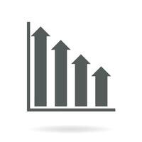 Financial chart icons. Set of Histogram graph. Growth, Trade and Investment chart. Stock exchange, Candlestick and financial diagram graph. vector