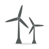 wind power Icon on the white background. vector