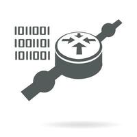 router glyph Icon. internet of things vector illustration on white background. Network Devices Icon.