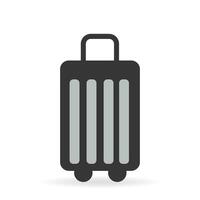 Suitcase icon. travel baggage on white background vector icon.