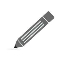 Pencil vector Icon isolated on white. Edit, note, write, drown sign, button. Flat style element for graphic and web design, logo, mobile app, website, social media, UI