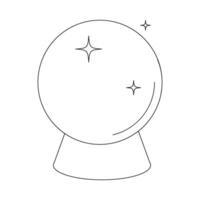 Magic crystal ball icon vector