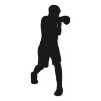 boxing sport person icon vector