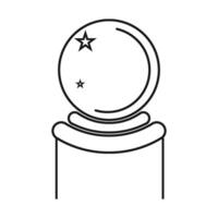 Magic crystal ball icon vector