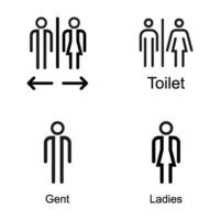 toilet direction icon vector