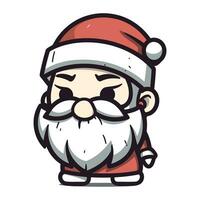 Santa Claus Cartoon Character Vector Illustration. Christmas and New Year Concept