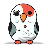 Cute penguin isolated on a white background. Vector illustration.