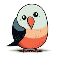 Cute cartoon parrot. Vector illustration on a white background.