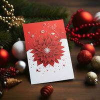 christmas card mockup photo