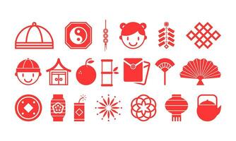 Chinese New Year Element Set vector