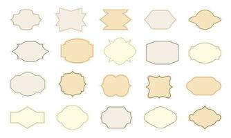 Cute Label Frame Element Set vector