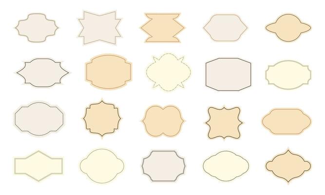 Cute Label Frame Element Set