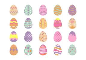 Easter Sunday Egg Illustration Set vector