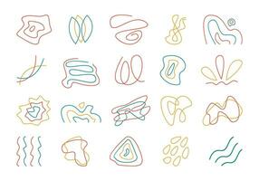 Abstract Line Shape Element Set vector