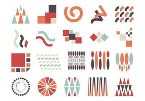 Abstract Shape Pattern Elemenent Set vector