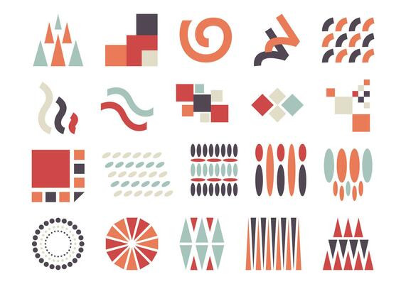 Abstract Shape Pattern Elemenent Set