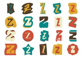 Alphabet Ransom Note Z Set vector