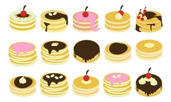 Pancake Day Illustration Element Set vector