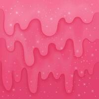 Abstract square background with glitter slime and flares. Glossy bright pink texture for social media post, ad, cover, banner, poster, card, Happy Birthday invitation and etc. Vector illustration.
