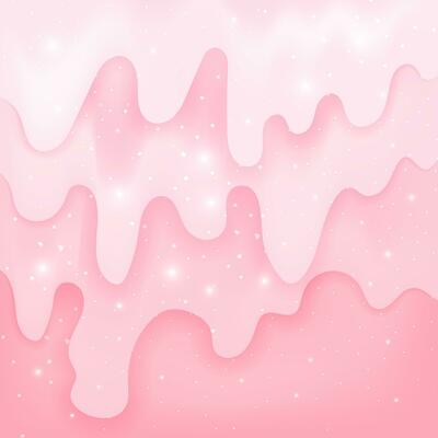 Abstract square background with glitter slime and flares. Glossy soft pink texture for social media post, ad, cover, banner, poster, card, Happy Birthday invitation and etc. Vector illustration.