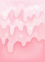 Abstract vertical background with glitter slime and flares. Glossy soft pink texture for cover, banner, poster, card, Happy Birthday invitation and etc. Cartoon vector illustration.