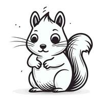 Squirrel. Vector illustration. Isolated on a white background.
