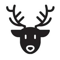 Vector Christmas reindeer icon. Pictogram.