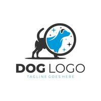 dog animal vector illustration logo