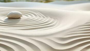 Close up sand zen garden background. Generative AI photo