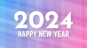 2024 Happy New Year on colorful background vector