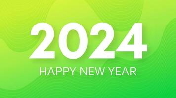 2024 Happy New Year on colorful background vector