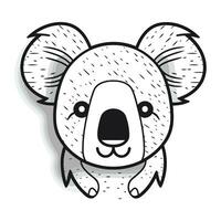 Koala vector illustration. Cute cartoon koala. Vector illustration.