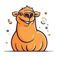 Camel. Vector illustration. Cute cartoon character in flat style.