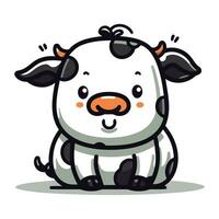 Cute Cow Cartoon Mascot Character Vector Illustration Design.