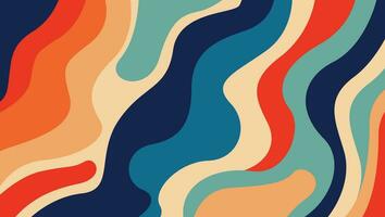 Abstract background with colorful and gradient wavy lines pattern vector