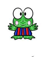Cartoon Illustration of Cute Frog vector