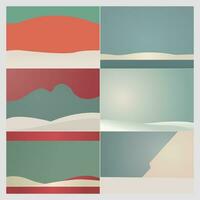 Set of four abstract backgrounds in retro style. Vector illustration for your design.